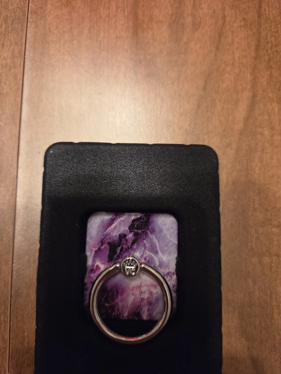Purple marble ring holder for cellphone case