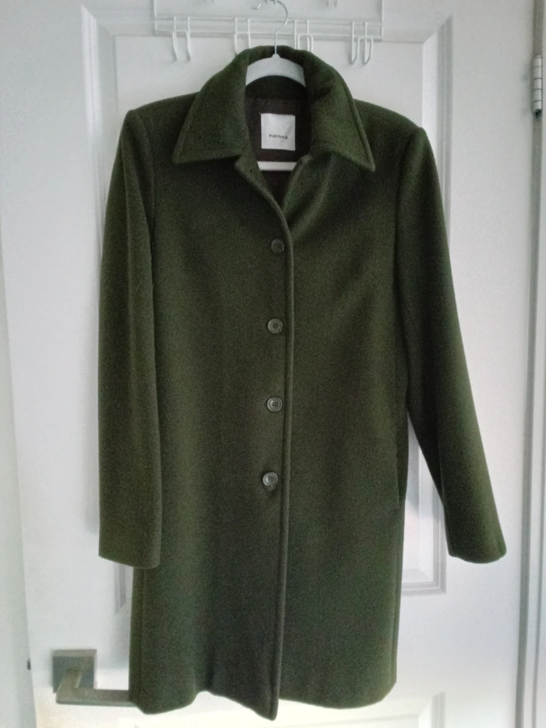 PORTSAID Women's Green Wool Blend Coat - Size S