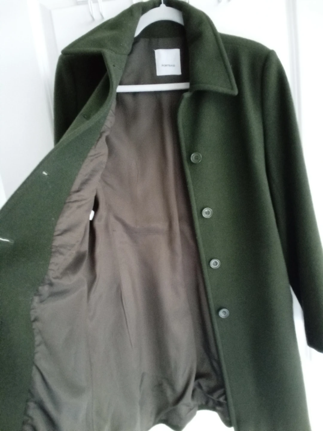 PORTSAID Women's Green Wool Blend Coat - Size S - photo 2
