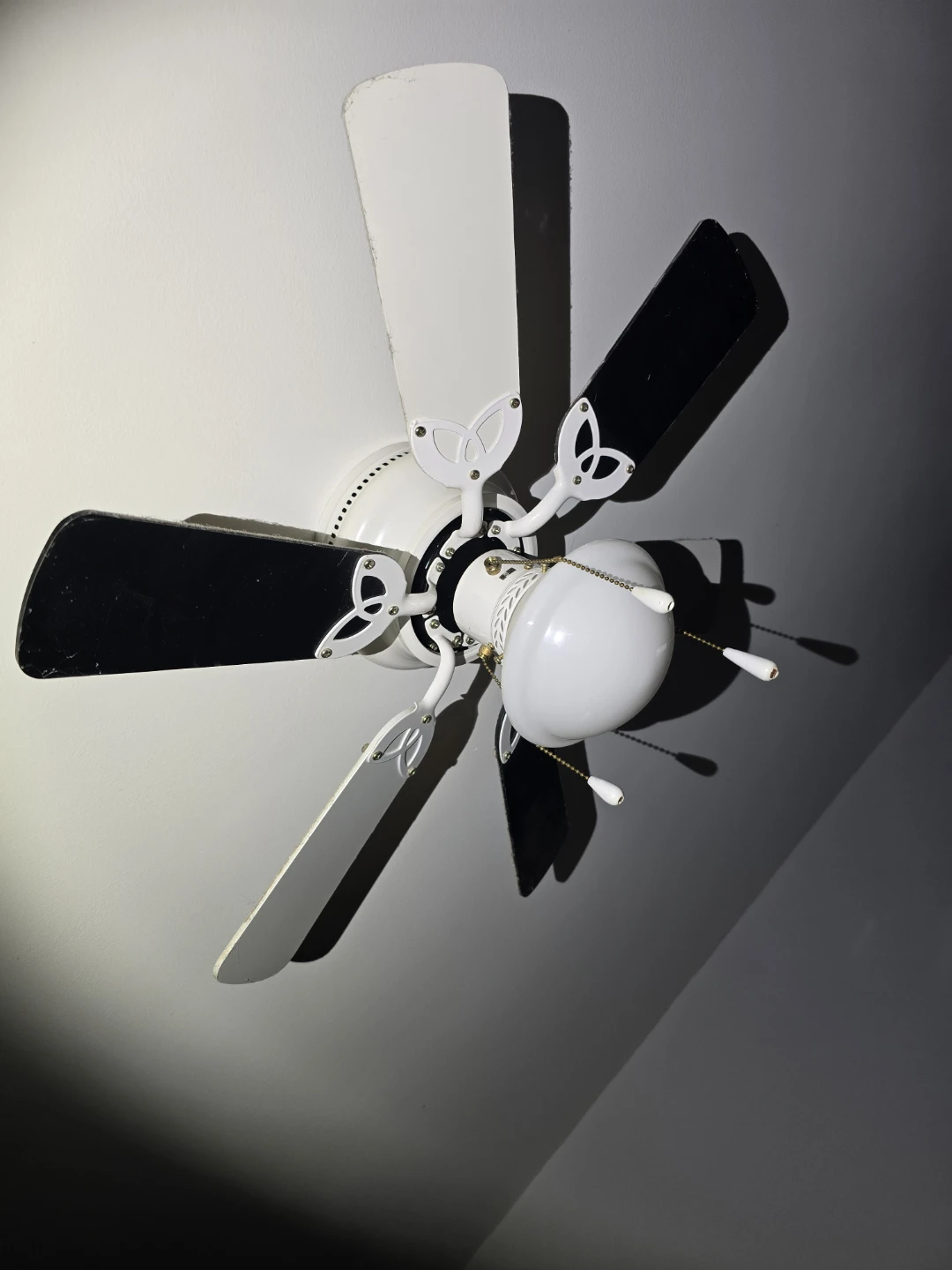 Two-Tone Ceiling Fan with Light Fixture