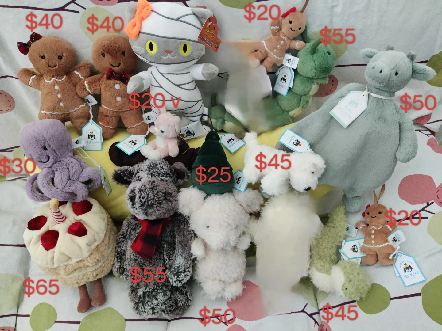 Jellycat, Disney etc. stuffed toys