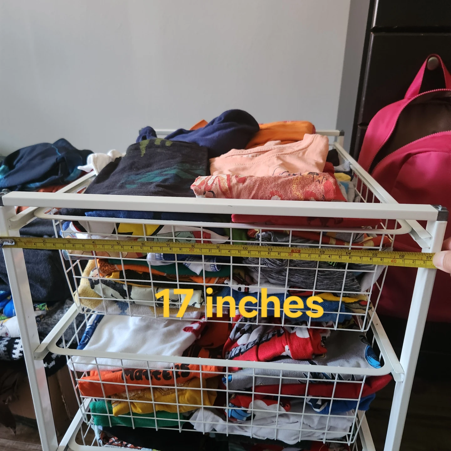 White 4-Tier Wire Basket Storage Shelf - photo 3