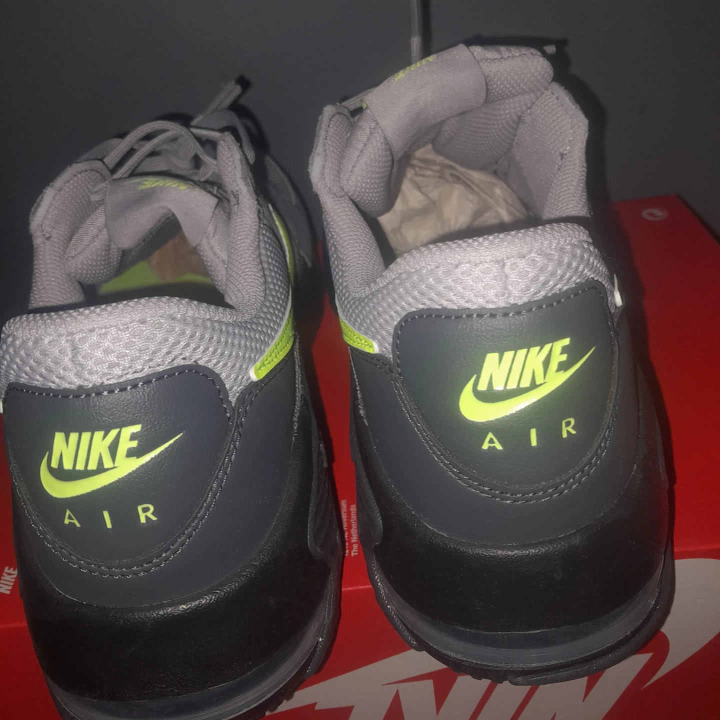 Nike Air Max Grey & Neon Running Shoes - photo 2
