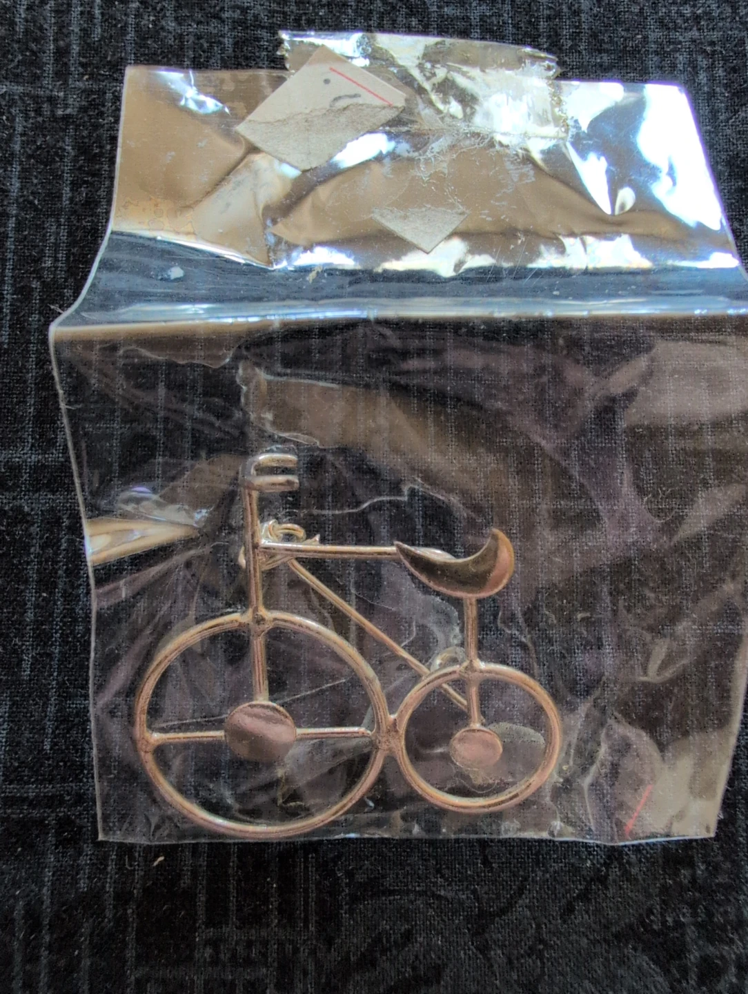 Gold-tone Bicycle Brooch Pin