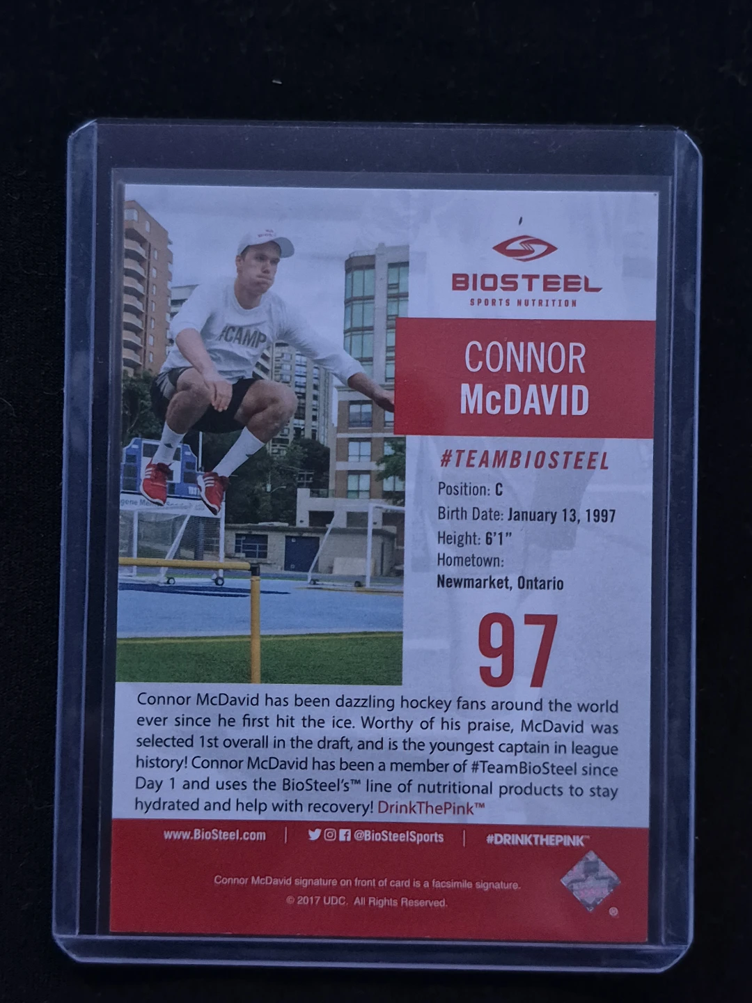RARE Connor McDavid Biosteel promo card - photo 2