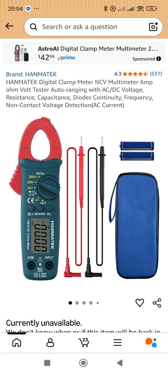 HANMATEK Digital Clamp Meter