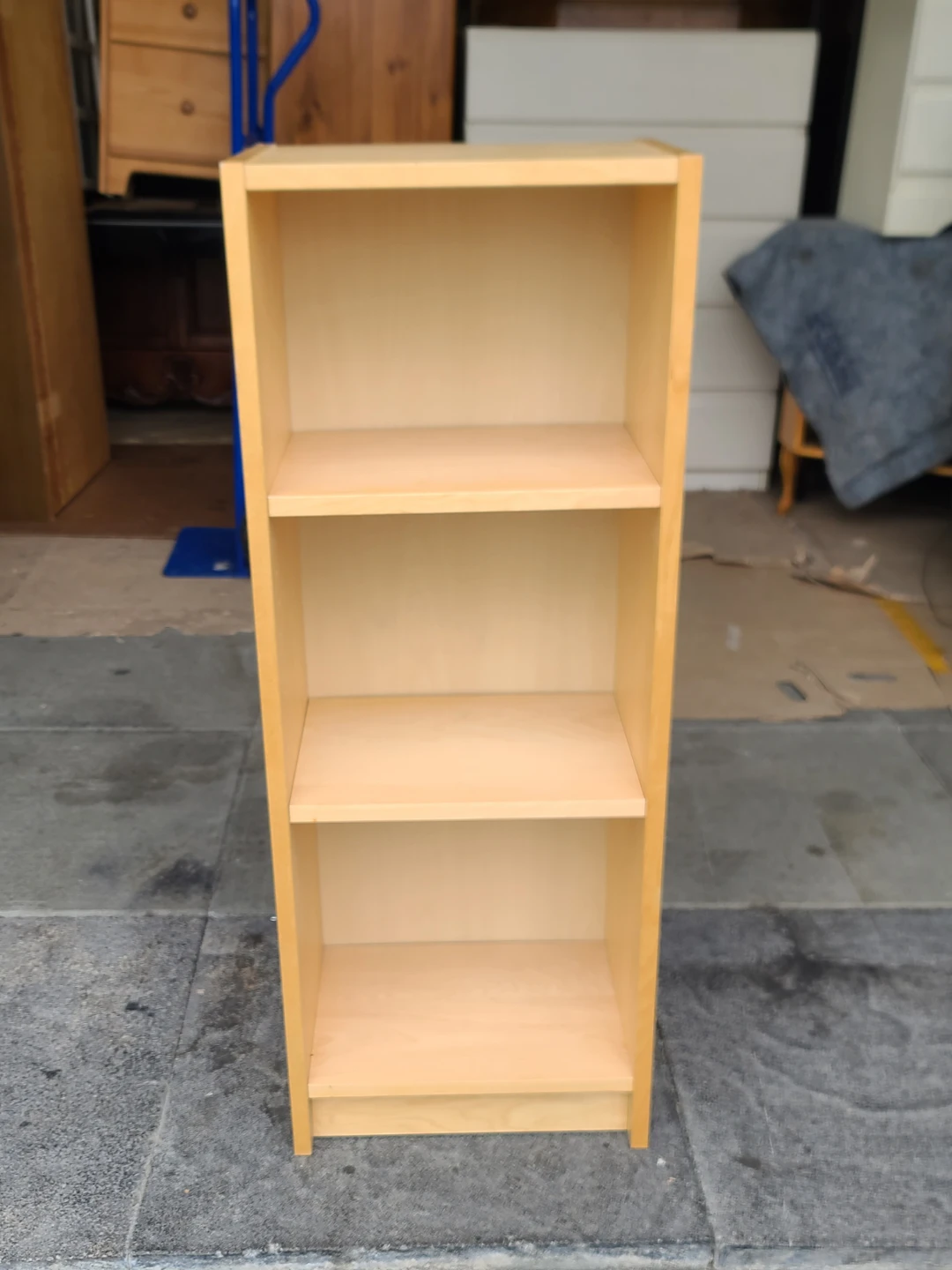 Light Wood 3-Shelf Bookcase