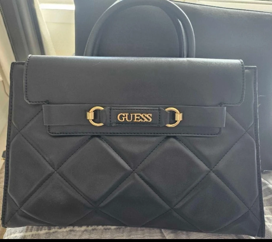 Guess Black Quilted Handbag