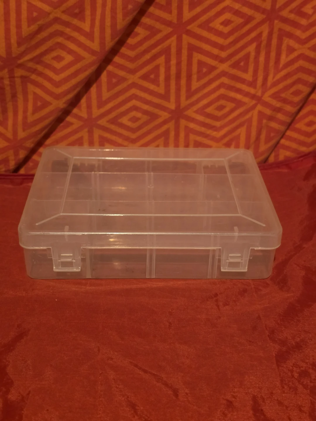 Clear Plastic Organizer Box with Multiple Compartments