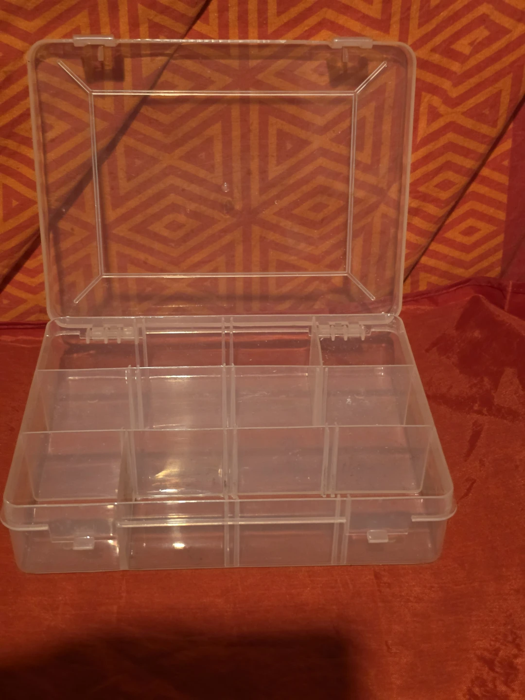 Clear Plastic Organizer Box with Multiple Compartments - photo 2