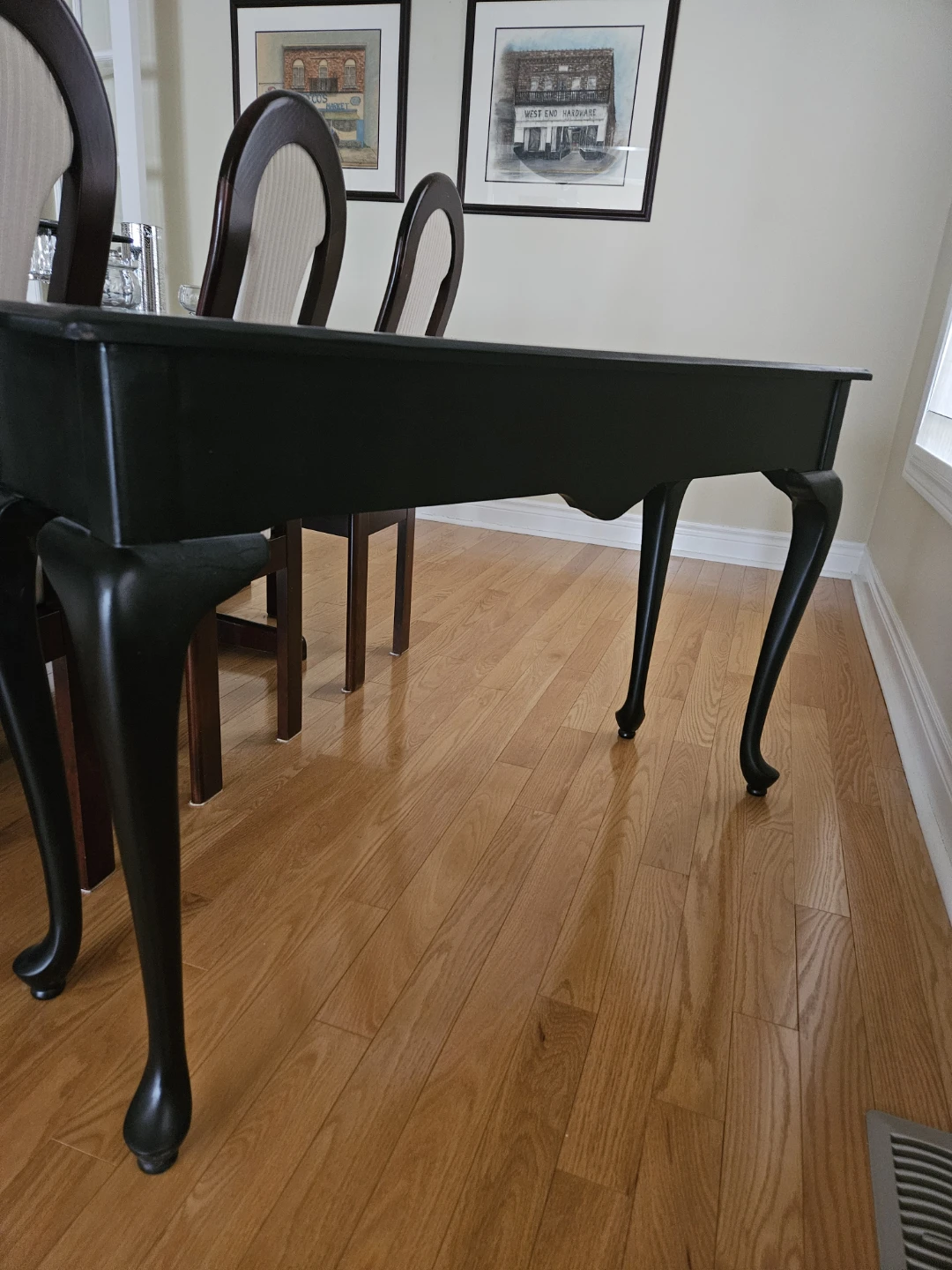 Black console table with 2 drawers - photo 3