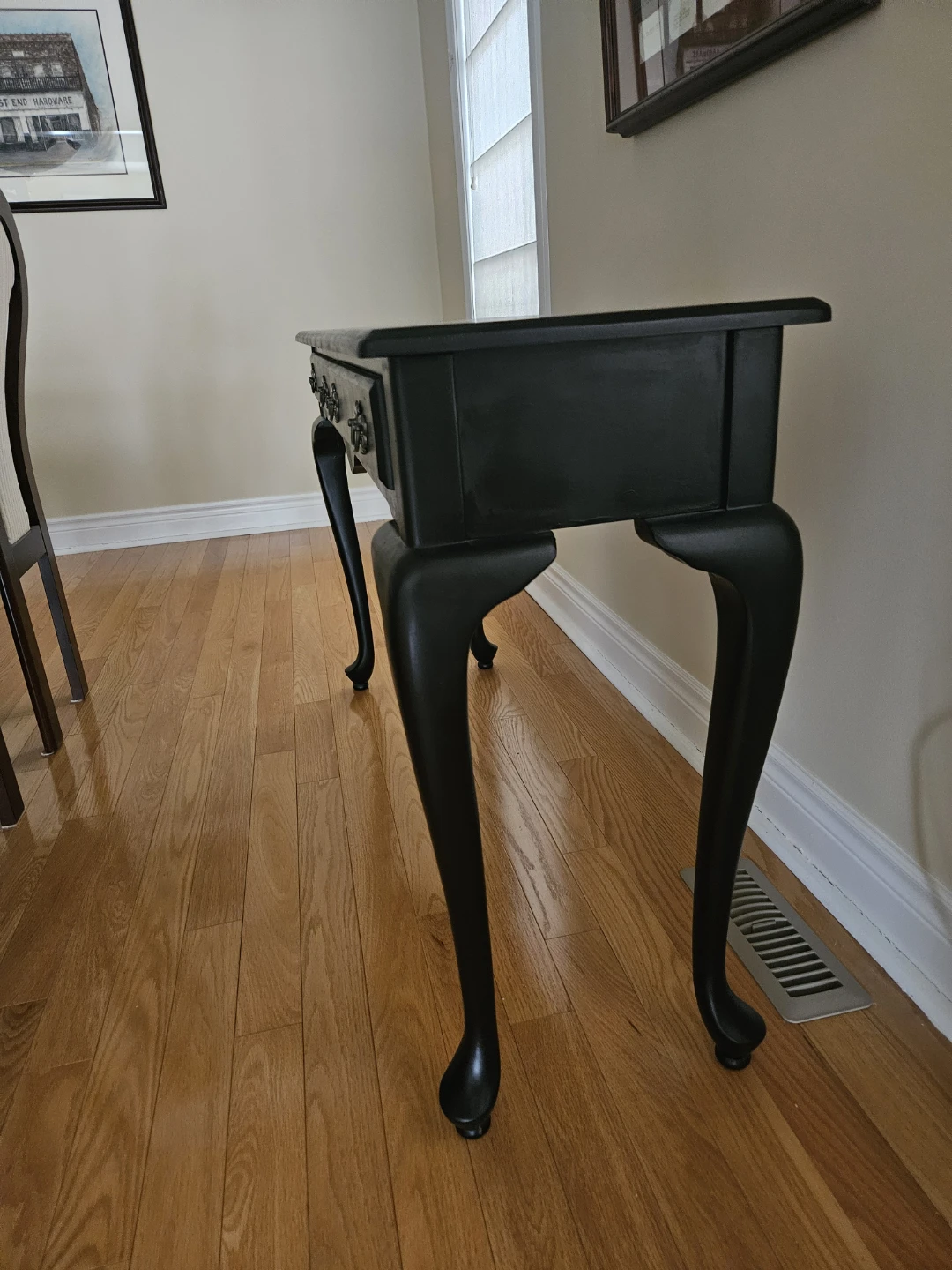 Black console table with 2 drawers - photo 4