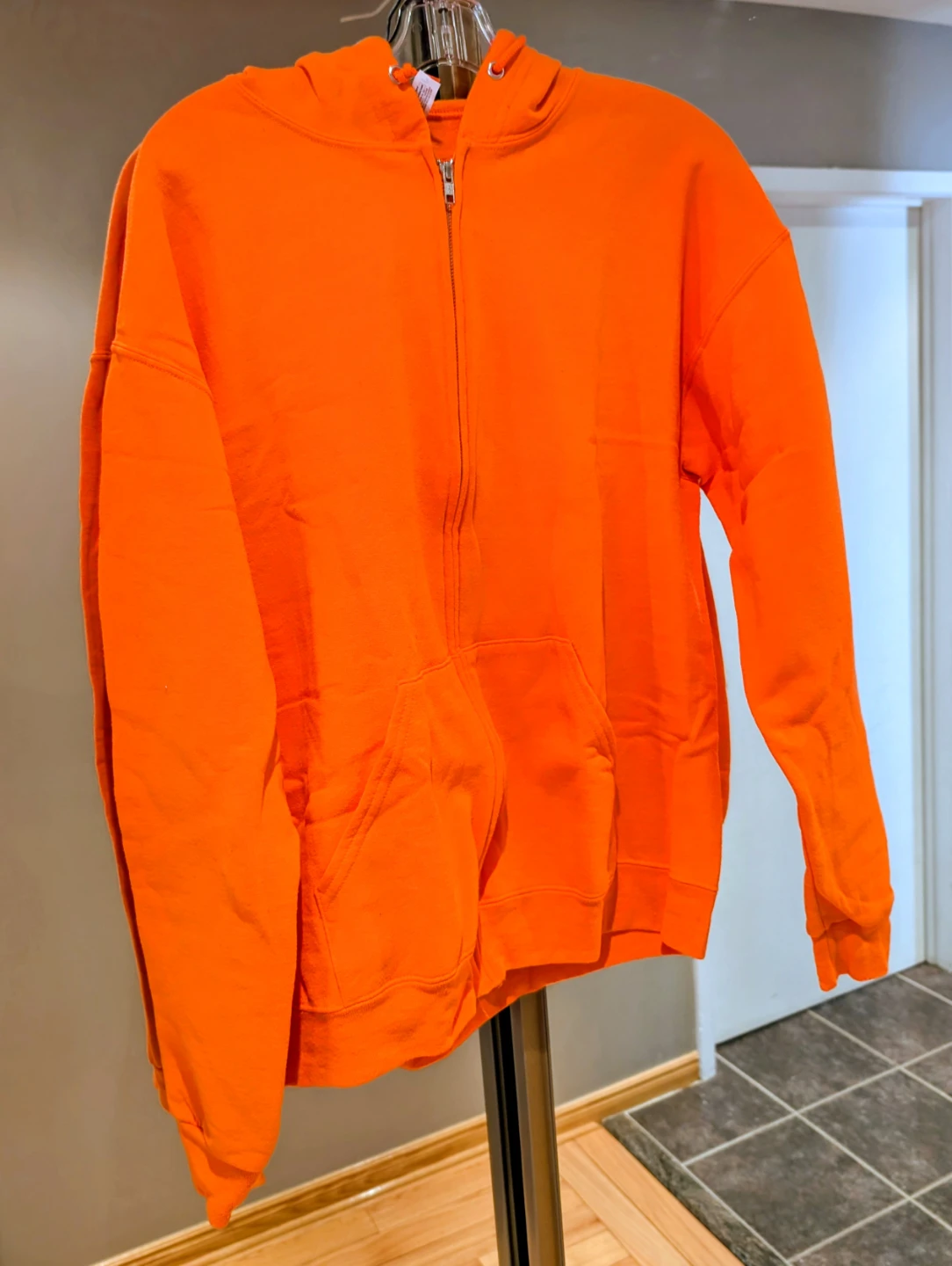 Jerzees Orange Zip-Up Hoodie