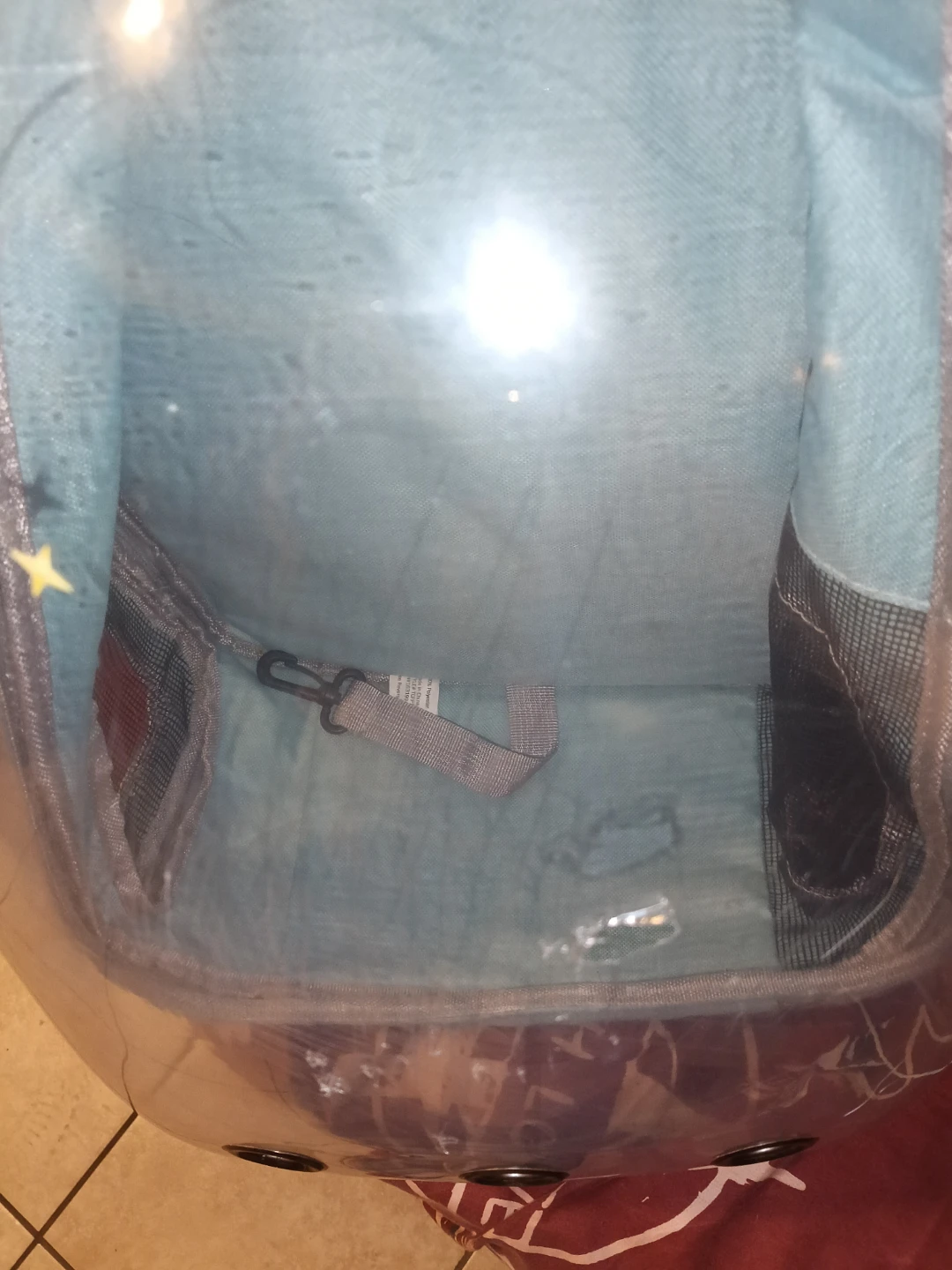 Light Blue Pet Carrier Backpack with Clear Dome - photo 2