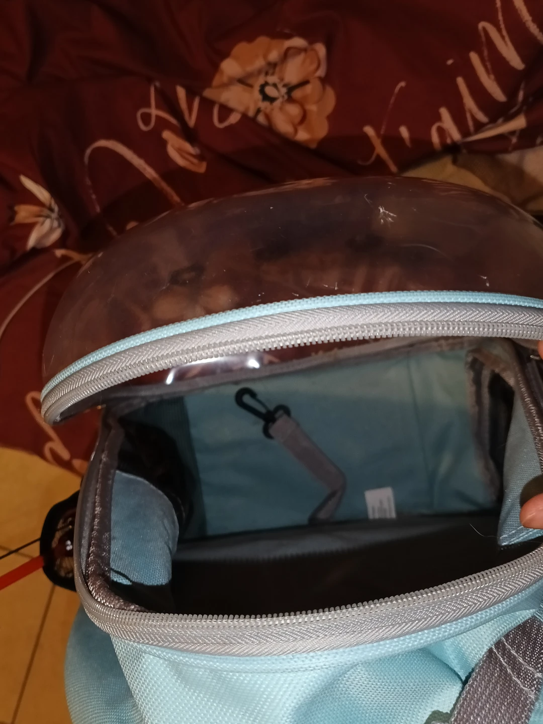 Light Blue Pet Carrier Backpack with Clear Dome - photo 5