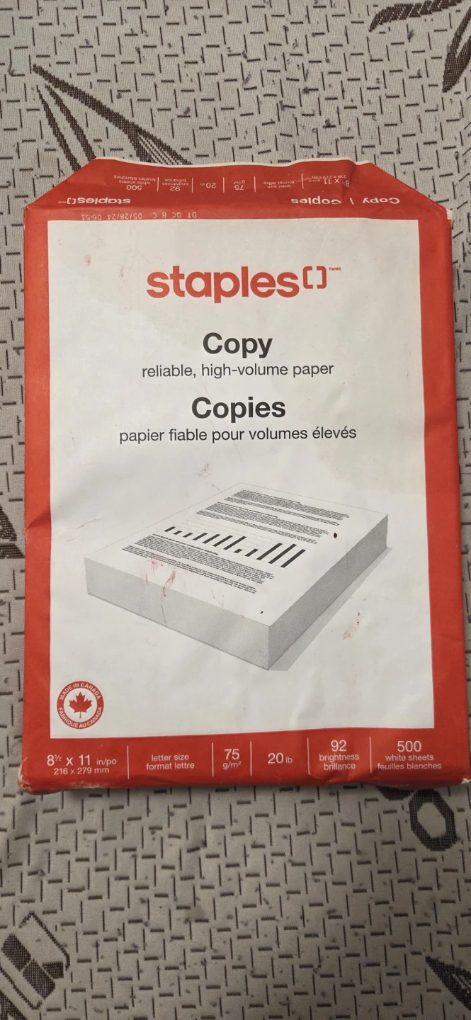 Staples Copy Paper - Letter Size, 500 Sheets