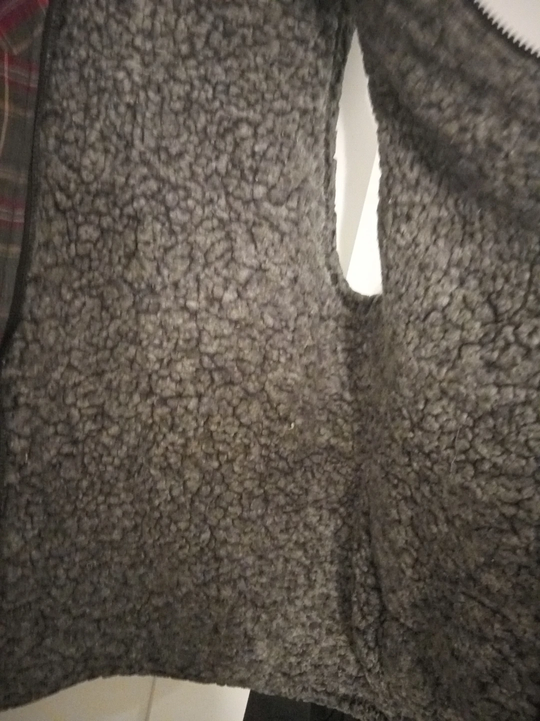 Plaid Sherpa Lined Vest - photo 3