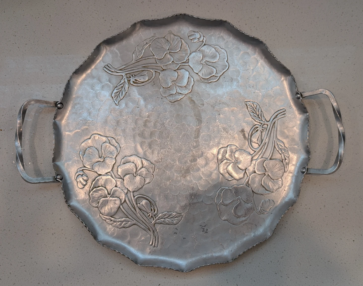 Vintage Forged Aluminum Round Yray