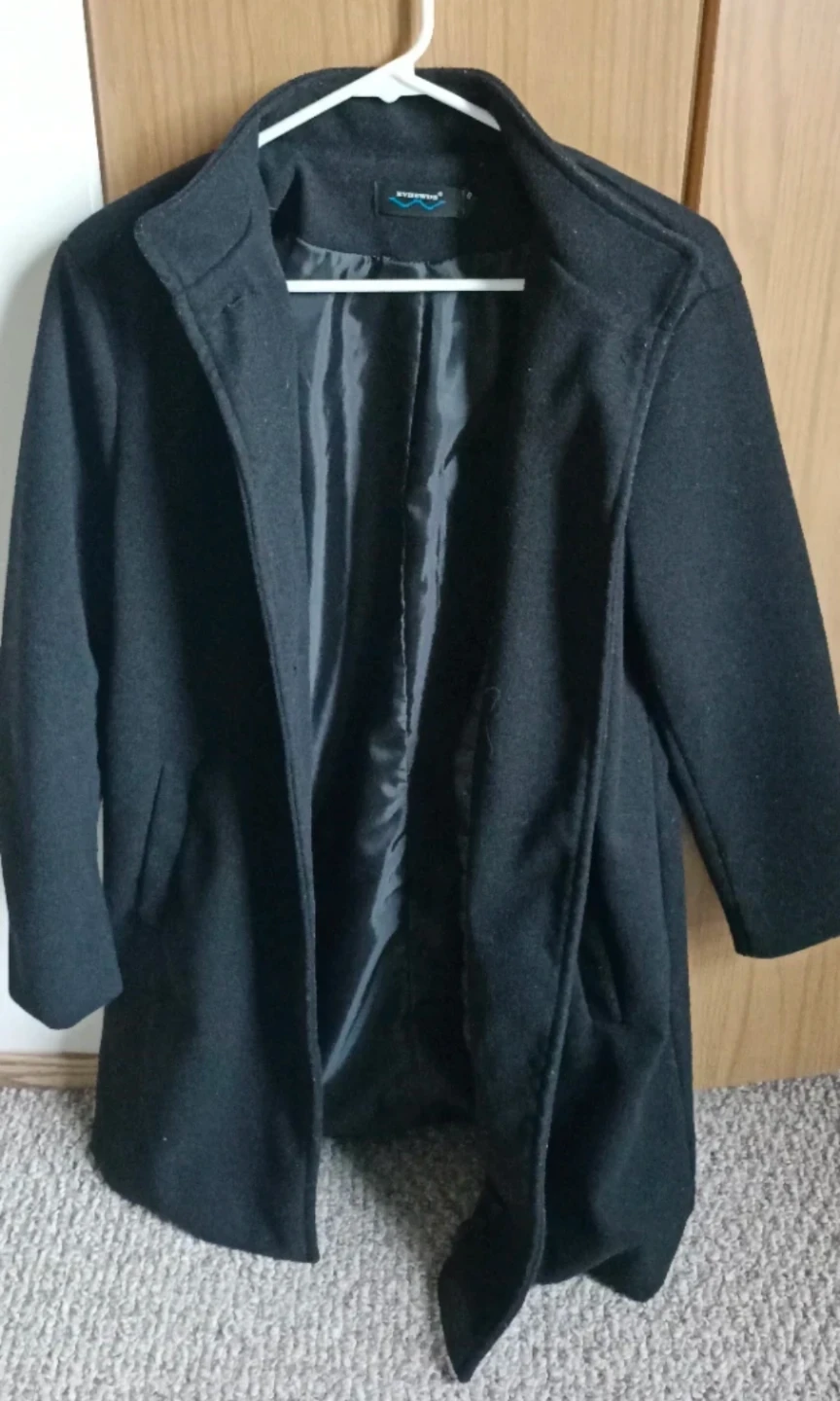 Black Trench Coat New - photo 3