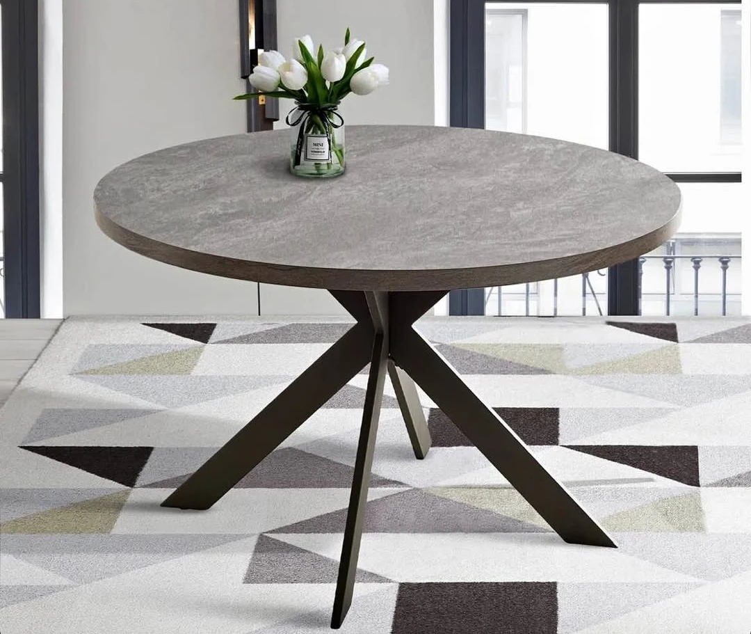 Round Dining Table with Pedestal Base