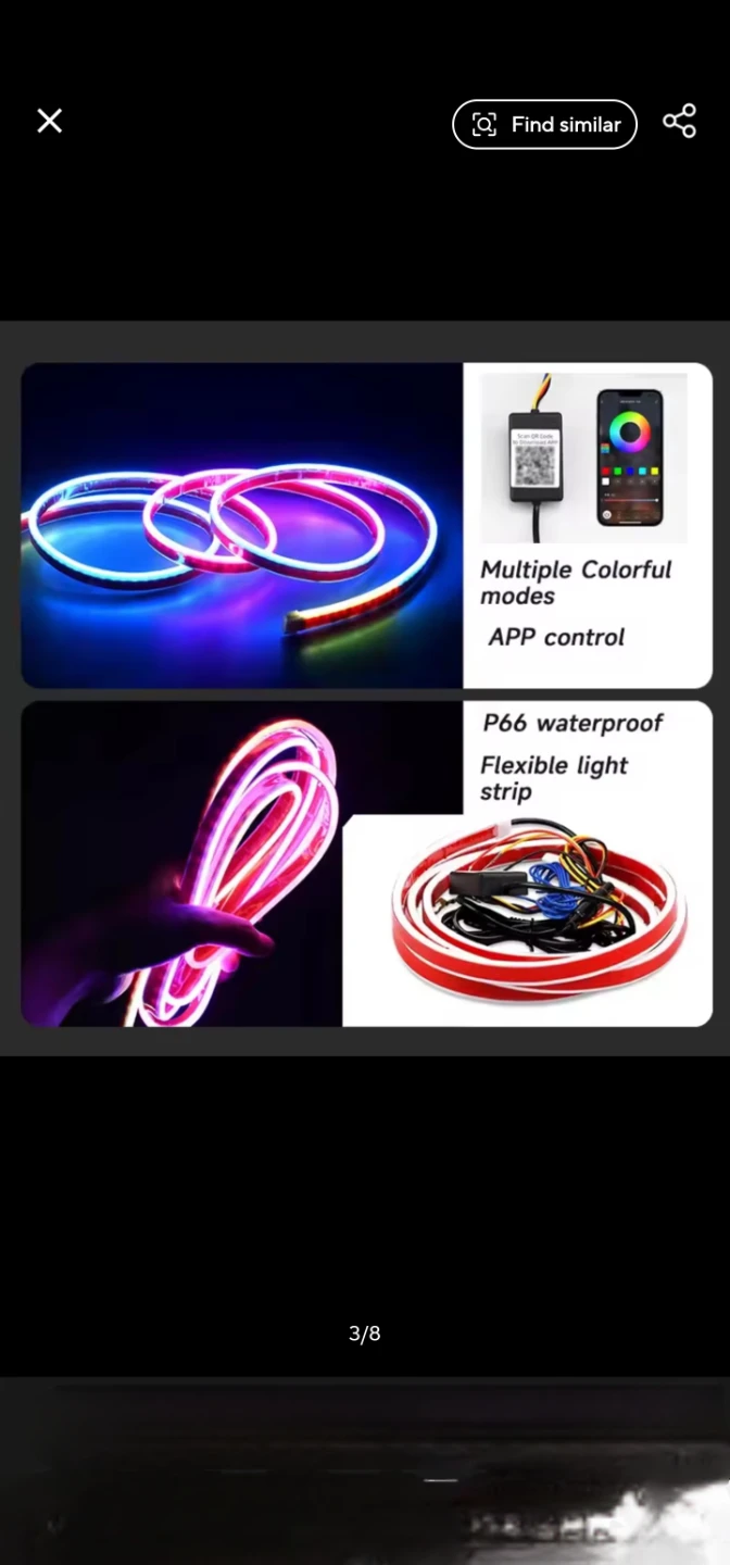 Zicass Colorful Car Hood Light Strip - photo 3