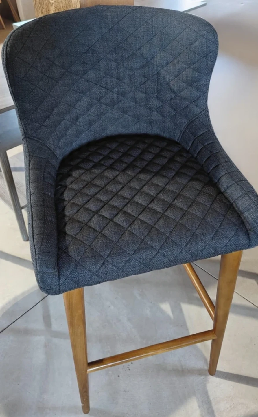 Bar Stool with Wooden Legs