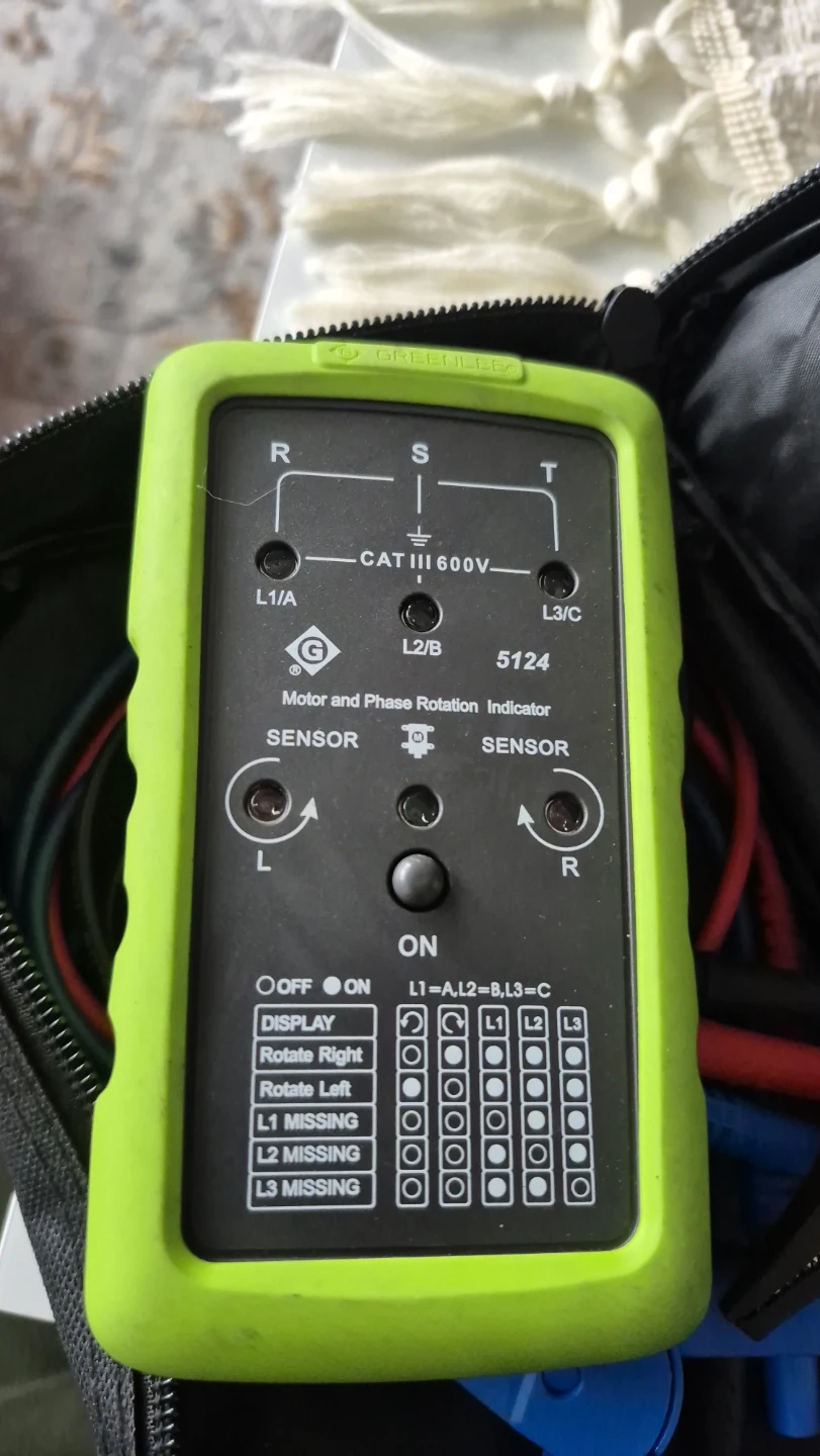 Greenlee 5124 Motor and Phase Rotation Indicator