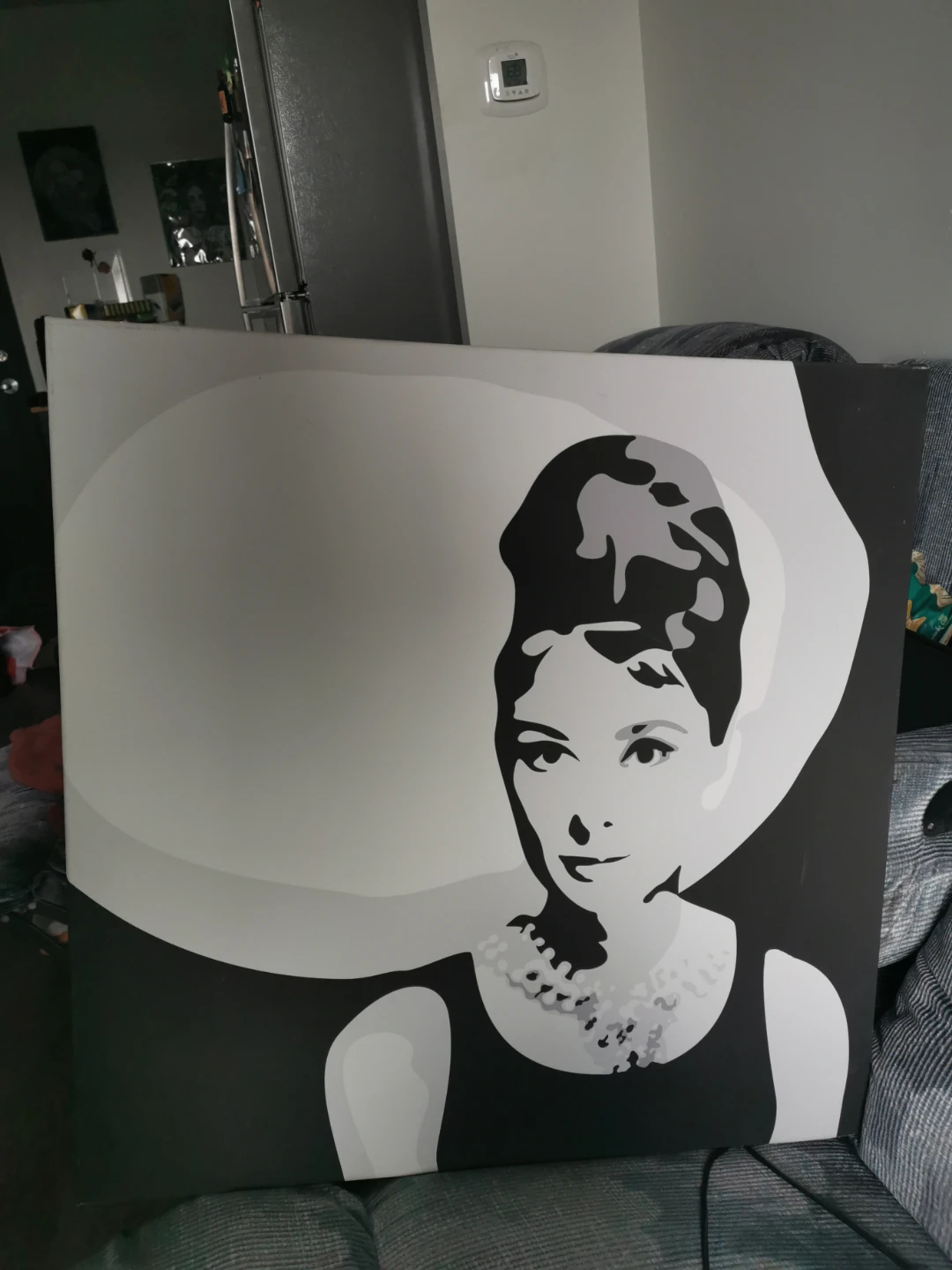 Audrey Hepburn Black and White Canvas Art
