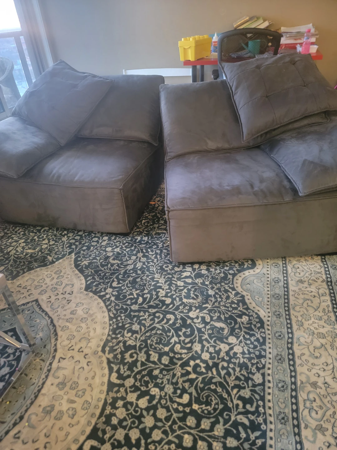 Grey Suede Sofa - photo 2