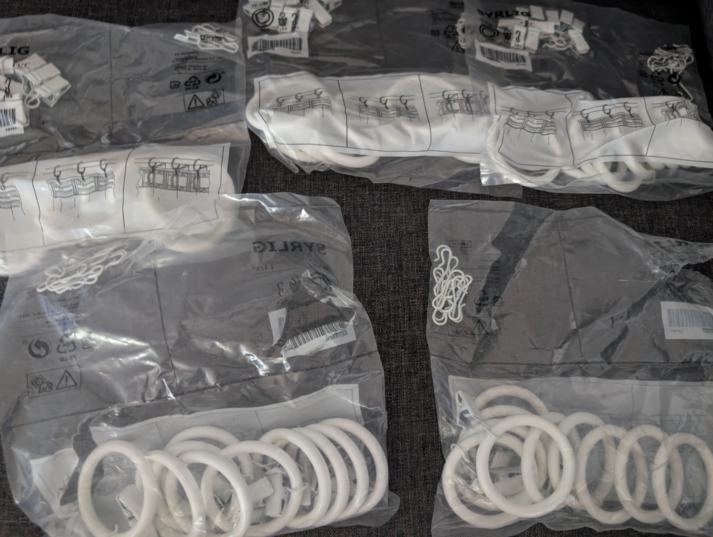 IKEA SYRLIG Curtain Rings and Hooks Set - photo 2