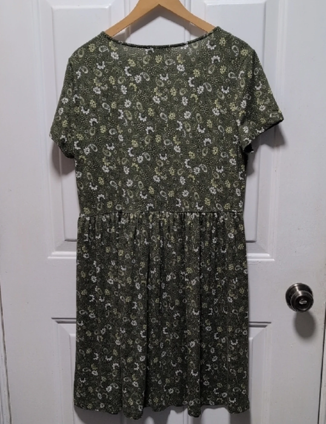 Lily Morgan Green Floral Print Button-Up Dress - Size L/G - photo 4