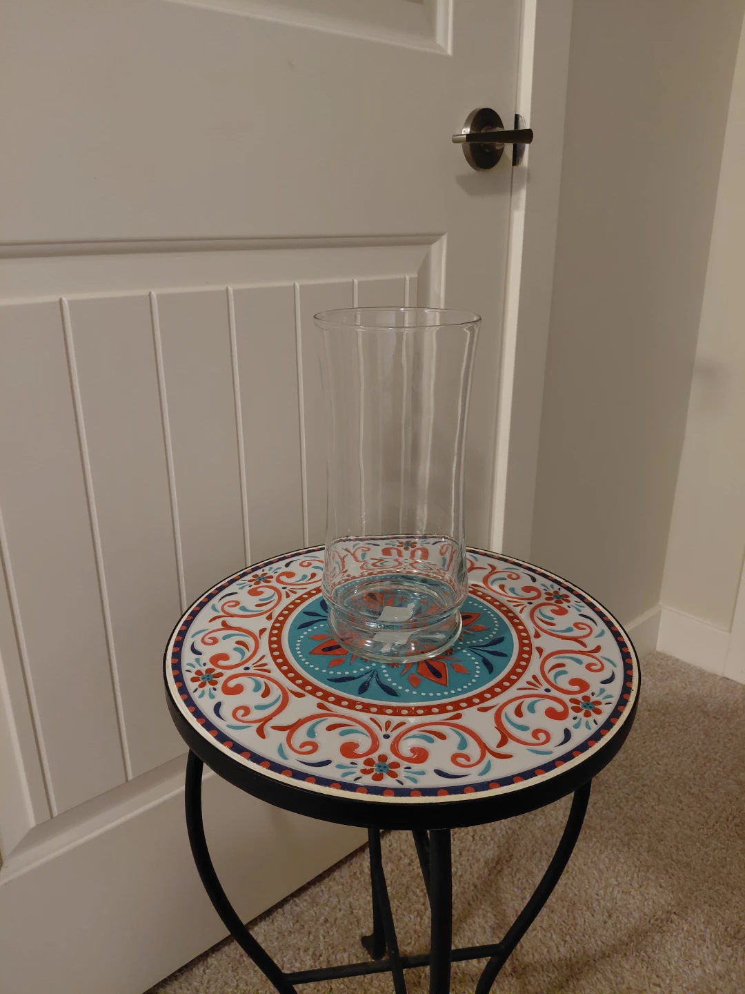 Tall Clear Glass Vase