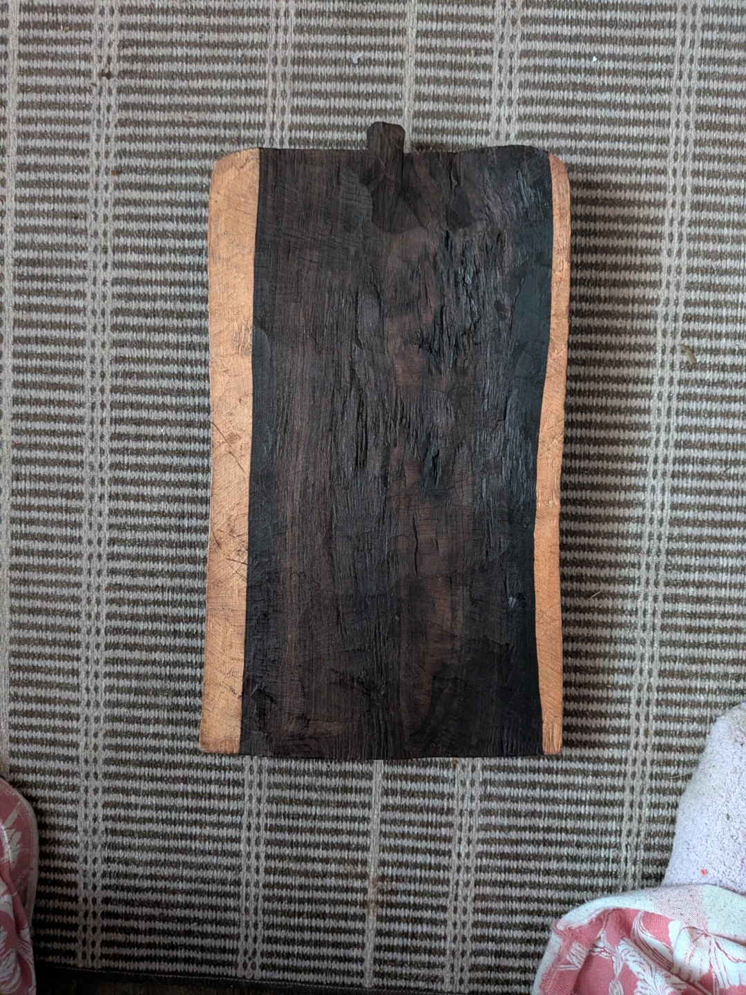 Carved Wood Plaque with Four Faces - photo 2