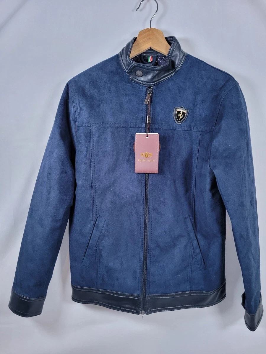 Ferrari Emporio & Co. Blue Suede & Black Leather