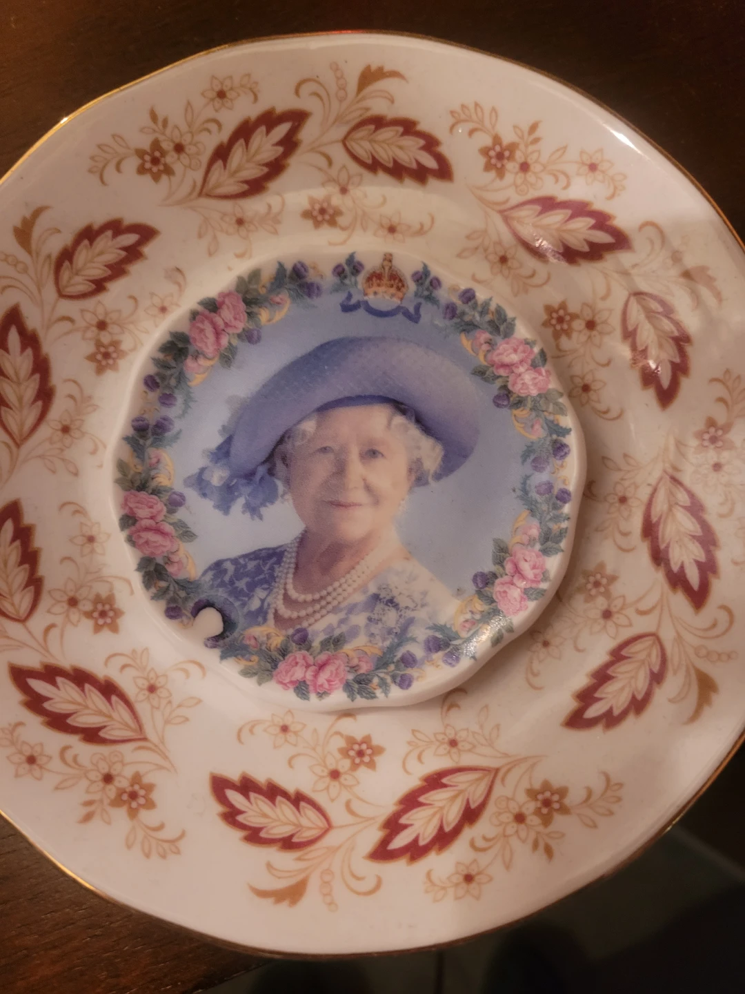 Norfolk China Queen Mother 100th bday mini plate - photo 3