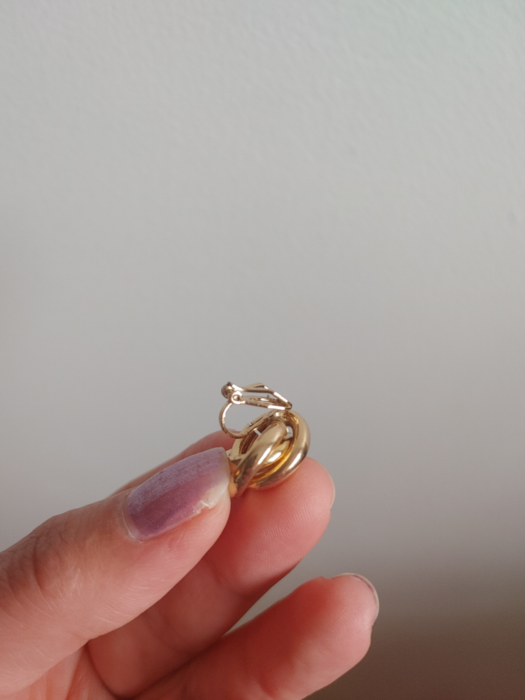 Gold-tone Knot Clip-On Earrings - photo 3