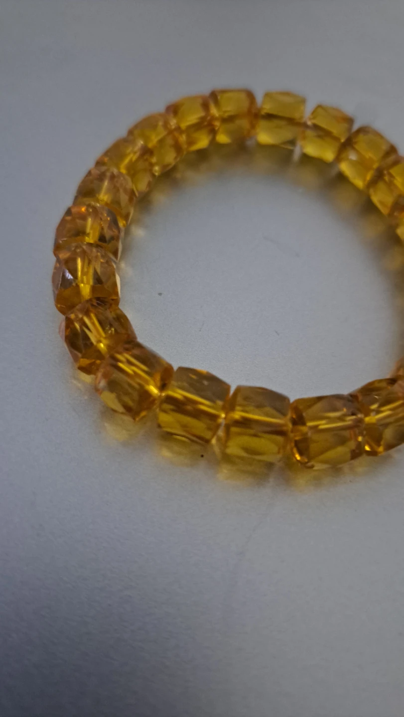 Stretch Bead Bracelet - Amber Coloured - photo 2