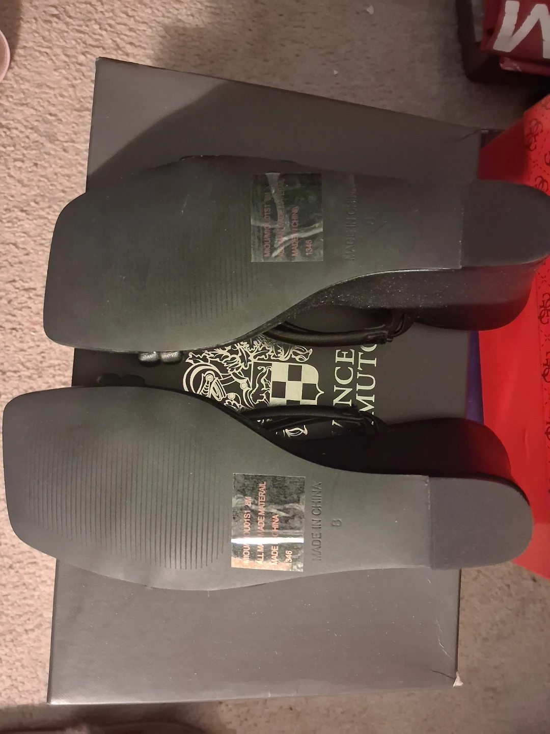 Steve Madden Pink and Black Wedge Sandals - photo 3