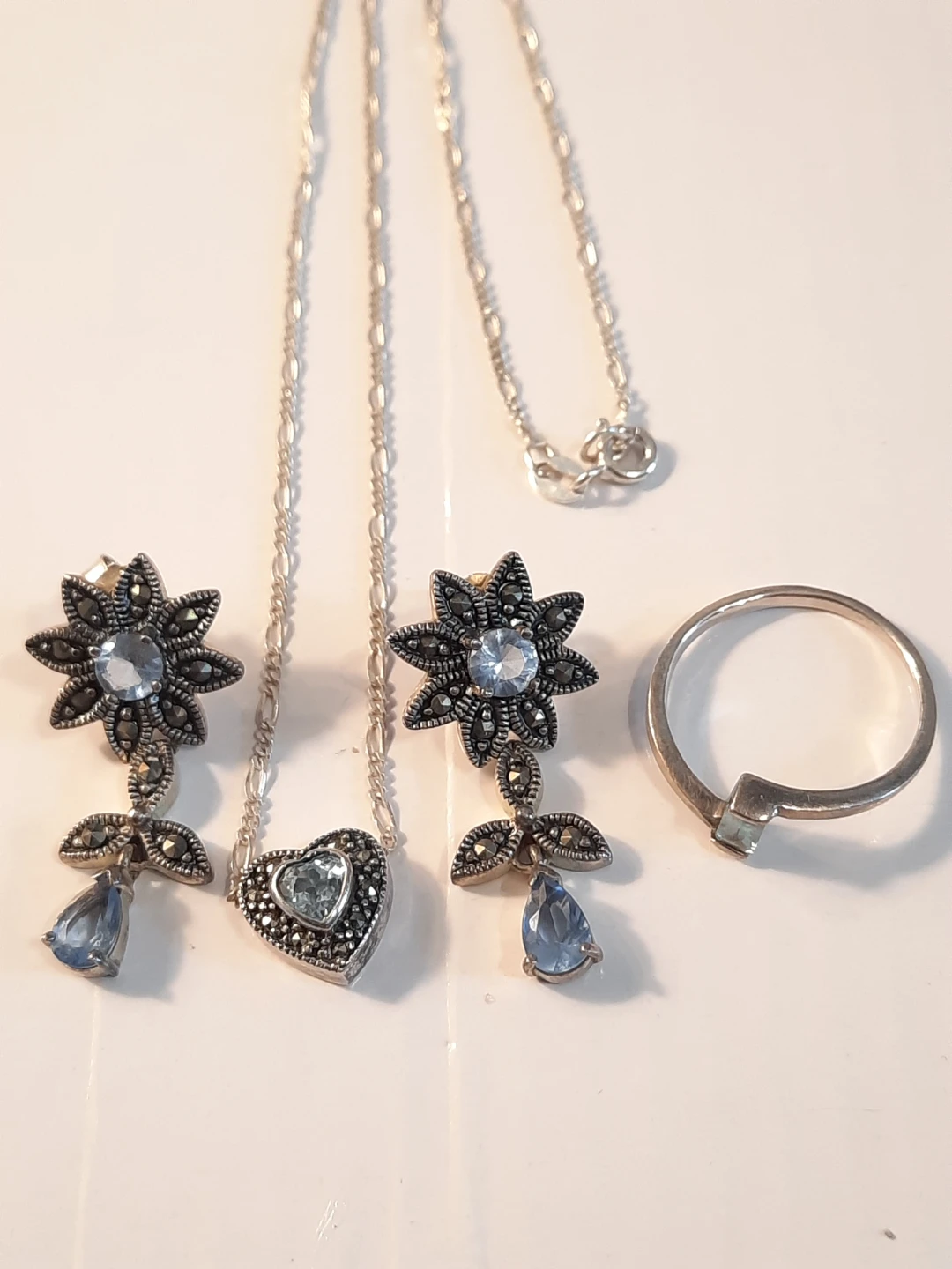 925 silver set,earings neckase ,ring