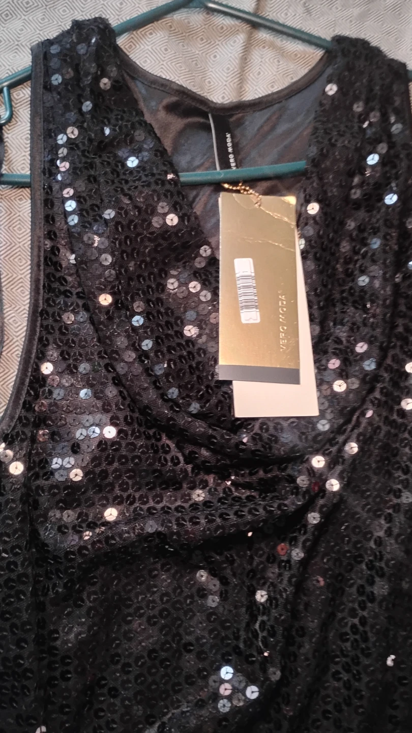 Medium Vero Moda Black Sequin Dress - New w/ Tags - photo 2