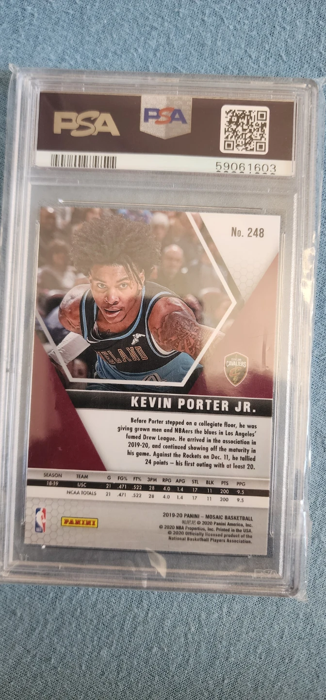 2019 Panini Mosaic Kevin Porter Jr. RC Gem MT 10 PSA Graded Card