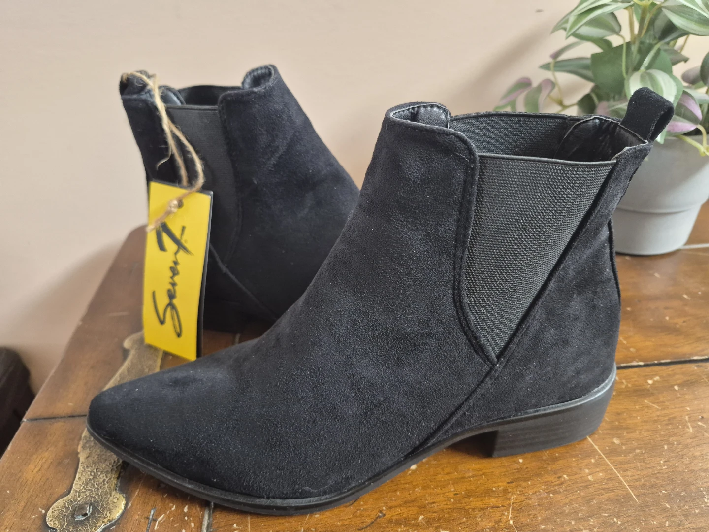 Women's Black Suede Ankle Boots