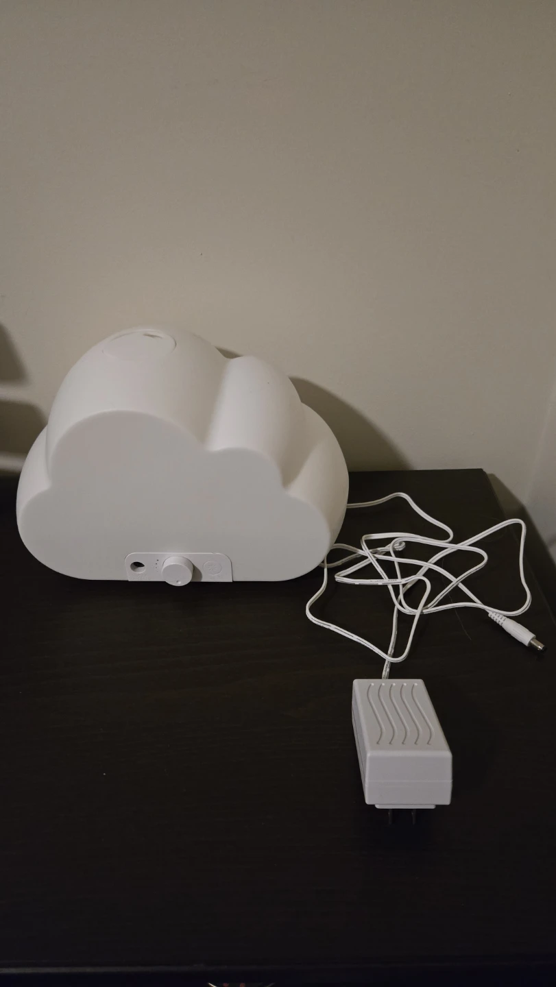 White Cloud Humidifier with Night Light with Power Adapter