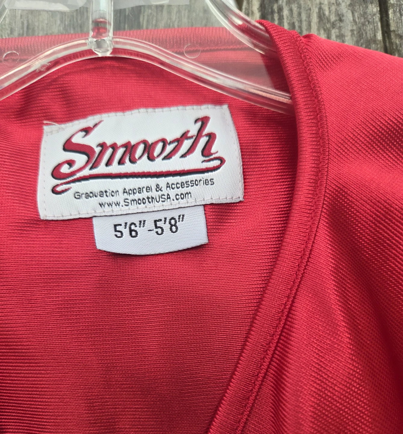 Smooth Red Graduation Cap and Gown Set - photo 3