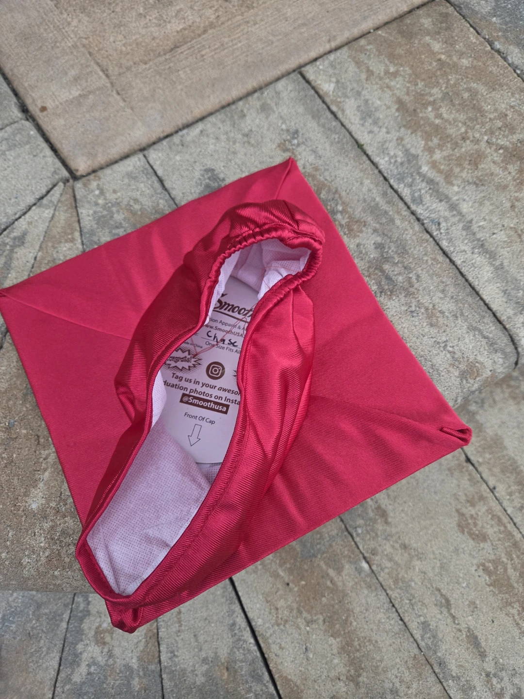 Smooth Red Graduation Cap and Gown Set - photo 5