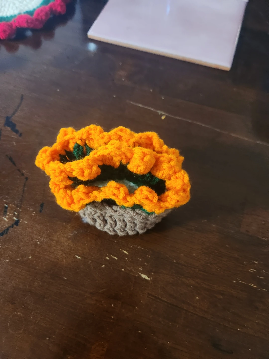 Hand-crocheted Coaster and Basket Set - photo 2