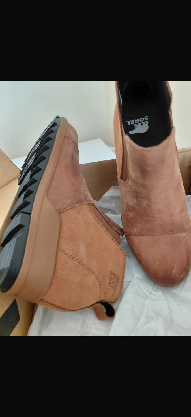 Sorel Brown Leather Ankle Boots