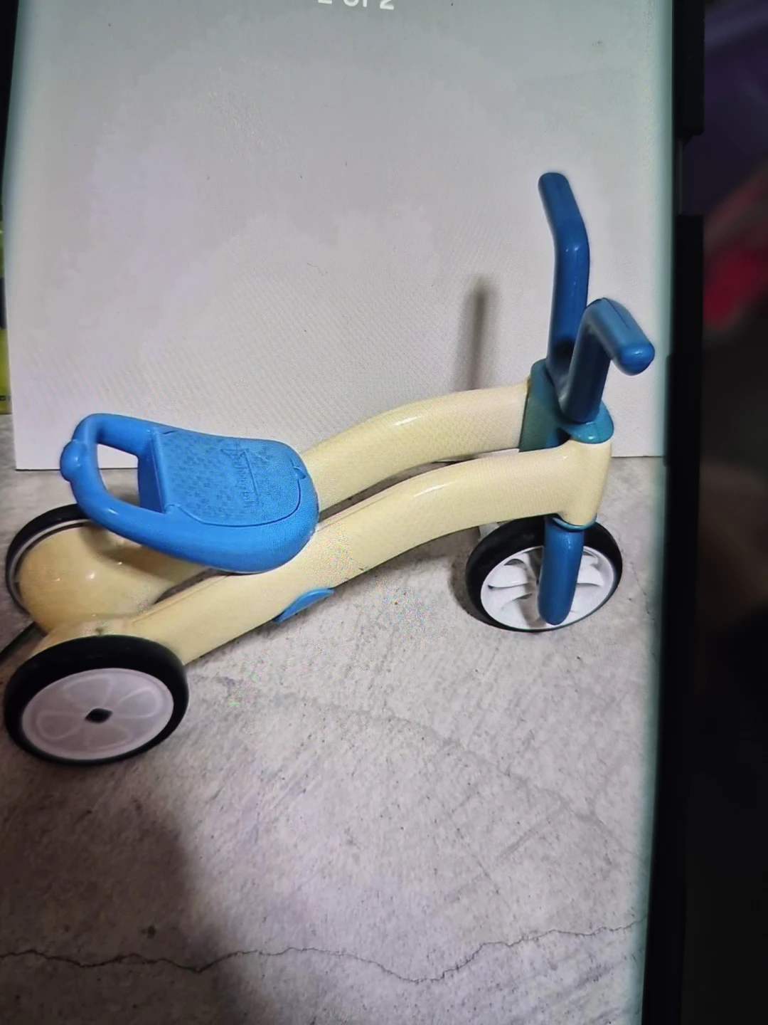 Blue and Cream Ride-On Toy Bike - photo 2