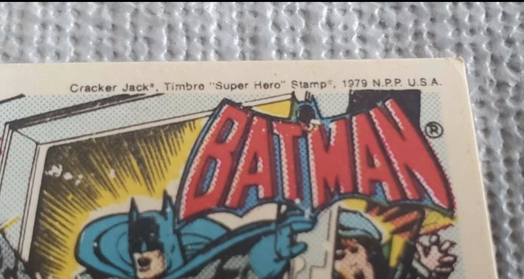 1979 Cracker jack DC comics batman vs Joker stamp card - photo 4