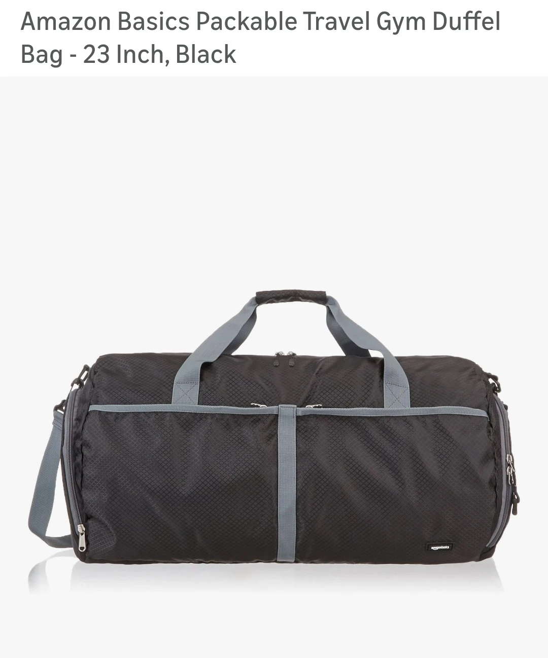 Amazon Basics Packable Travel Duffle Bag [23"] *NEW*
